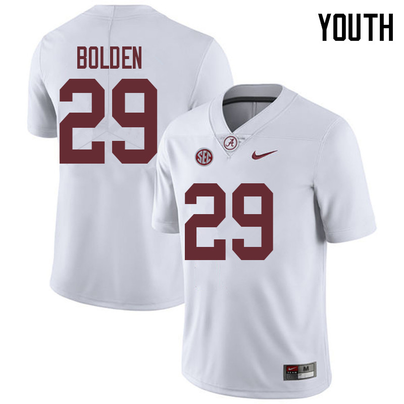 Youth #29 Slade Bolden Alabama Crimson Tide College Football Jerseys Sale-White